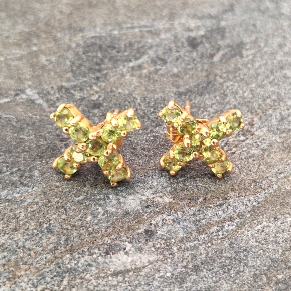 THL 10k Green Earrings - Picture 1 of 10